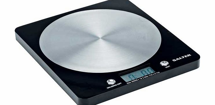 Salter Black Electric Scale with Stainless Steel