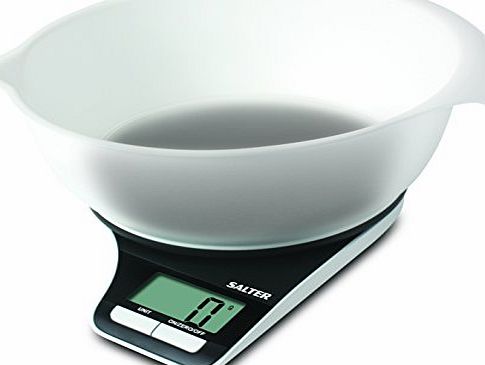Salter Measuring Jug Electronic Digital Kitchen Scale, Black/Clear