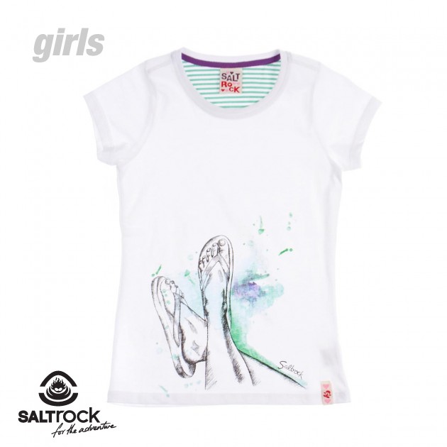 SaltRock Girls Saltrock Flipflop T-Shirt - White