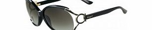 Salvatore Ferragamo Ladies SF600S Black Sunglasses