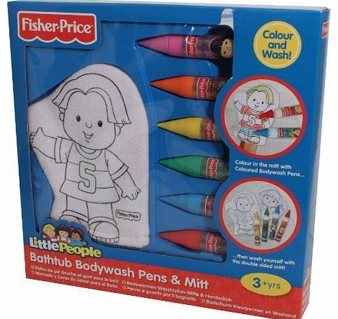 Fisher Price Little People - Bathtub Bodywash Pens and Mitt