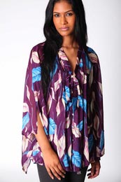 Sammy Lilly Print Georgette Blouse