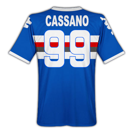 Sampdoria Kappa 2010-11 Sampdoria Kappa Home Shirt (Cassano 99)