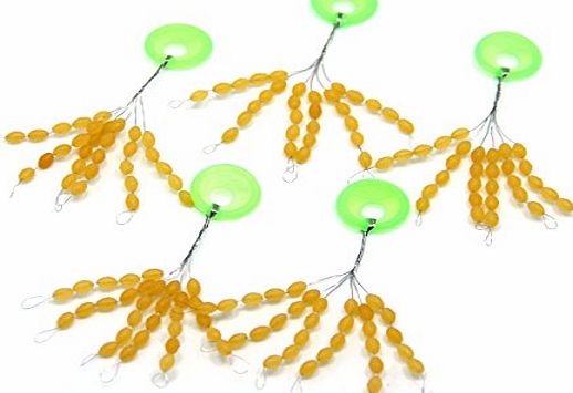 SAMS FISHING 150 x Float Stops Rubber Stop Stopper Pole Match Sea Coarse Carp Fishing (Green Ring 150PCS-A271)