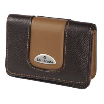 Samsonite Camera Case ~ Makemo BROWN Leather Model 16 - 28077