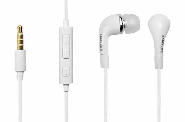 3.5mm Jack In Ear Stereo Headset with Volume Control - White (Frustration Free Packaging)