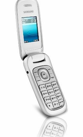 Samsung E1270 flip phone in white on Orange pay as you go