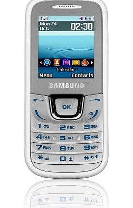 Samsung E1280 mobile phone in white on T-Mobile pay as you go