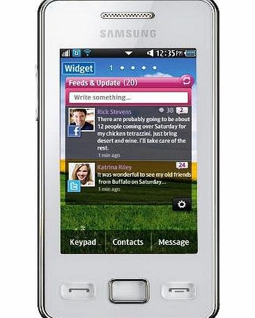 S5260 Tocco Icon White Smart Mobile Phone on Vodafone Pay as you go / Pre-Pay / PAYG