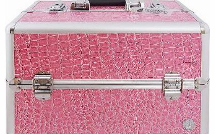 San Remo Beauty Boxes San Remo Pink Croc Cosmetics and Make up Case