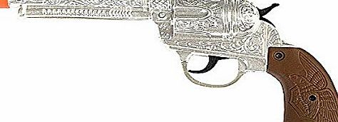 Sancto Cowboy Guns Silver Guns Novelty Toy Weapons amp; Armour for Fancy Dress Costumes Accessory