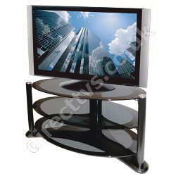 SandC Easycom S1 Universal Luxury Oval 3 Shelf TV Stand