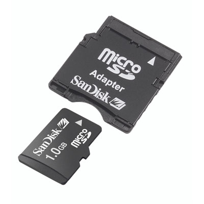Sandisk 1GB Micro SD inc 3in1 Adaptor
