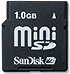 Sandisk 1gb Mini Secure Digital Card