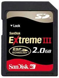 Sandisk 2GB Extreme III SD Memory Card