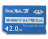 SanDisk 2GB Memory Stick Pro Duo & Adaptor (2MB/s)