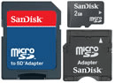 SanDisk 2GB MicroSD Card(TransFlash) w/3-in-1