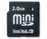 SanDisk 2GB MiniSD Card & Adaptor