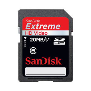 SanDisk 4GB Extreme SD Card (SDHC) 20MB/s -