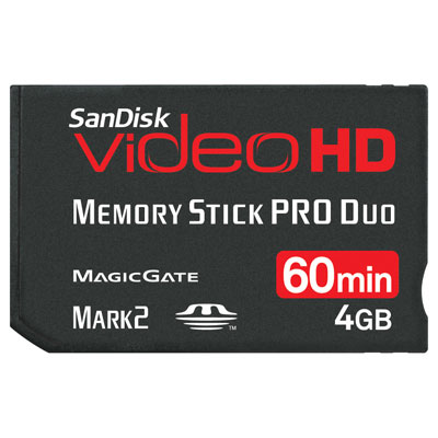 Sandisk 4GB MS ProDuo Video HC Ultra II (60mins)