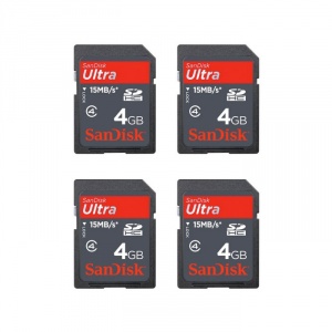 SanDisk 4GB ULTRA SD Card (SDHC) - Class 4 (Four