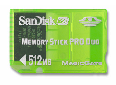 512Mb Memory Stick Duo Pro Gaming