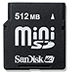 Sandisk 512mb Mini Secure Digital Card