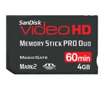 SanDisk 60 min Video HD Memory Stick PRO Duo - 4GB
