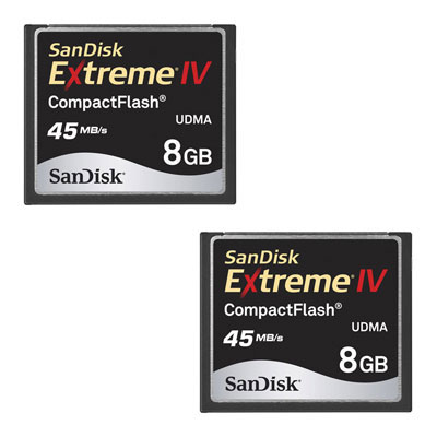 8GB Extreme IV Compact Flash Twin Pack