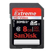 Sandisk 8GB Extreme SDHC Memory Card