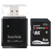 sandisk 8GB SD HC Extreme III Card