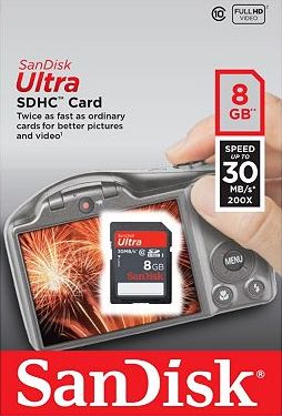 Sandisk, 2041[^]10086931 8GB SD Ultra I Card 10086931