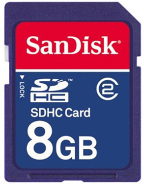 8GB SDHC Secure Digital Card