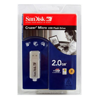 SanDisk CRUZER MICRO 2GB USB FLASH DRIVE