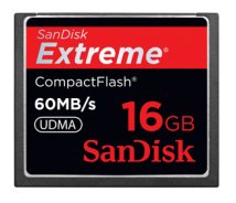 SanDisk Extreme 60MB/sec Compact Flash Card - 16GB