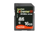 SanDisk Extreme III 30MB/sec Secure Digital Card (SDHC) - 16GB