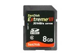 SanDisk Extreme III 30MB/sec Secure Digital Card (SDHC) - 8GB
