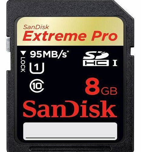 Sandisk Extreme Pro SDHC memory card - 8 GB (95 MB/s)
