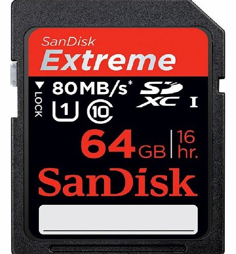 Extreme SDHC UHS-I memory card - 64 GB - Class 10