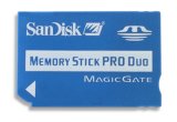 The 2GB SanDisk Memory Stick PRO Duo can be used in Sony cameras and Sony PSP with a PRO adapter and