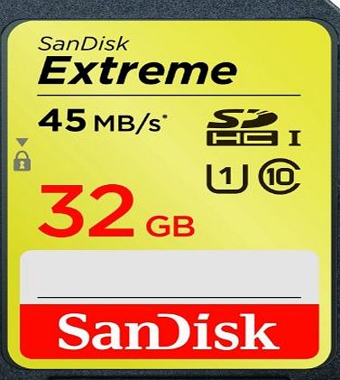 SanDisk SDSDX-032G-X46 Extreme SDHC UHS-I Class 10 Memory Card up to 45 MB/s read - 32 GB