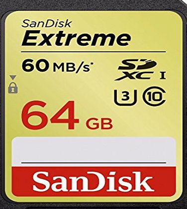 SanDisk SDSDXN-064G-FFP Extreme SDXC UHS-I Class 10 U3 Memory Card up to 60 MB/s read - 64 GB