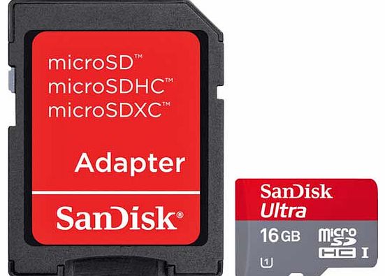 Ultra microSD 16GB Memory Card with SDHC