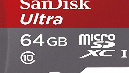 SanDisk Ultra SDSDQUA-064G Micro-SDXC 64 GB UHS-I Class 10 Memory Card   SD Adapter