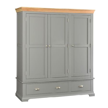 Sandringham Grey Painted Sandringham Grey Triple Wardrobe 1043.002