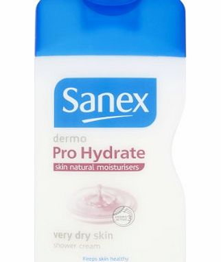 Sanex Dermo Pro Hydrate Skin Natural Moisturisers Shower Cream Very Dry Skin 500ml
