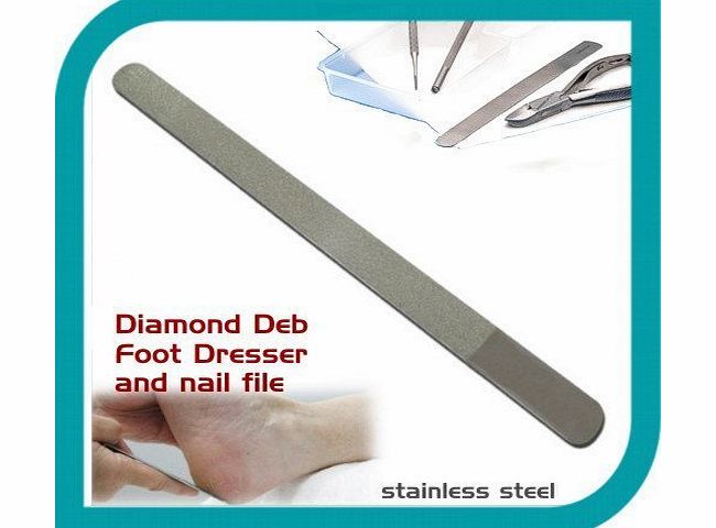 Sanguine Diamond Deb Foot Dresser and Diamond Deb Nail File - Steel, Top Quality Product (Diamond File 8`` (20.30cm))
