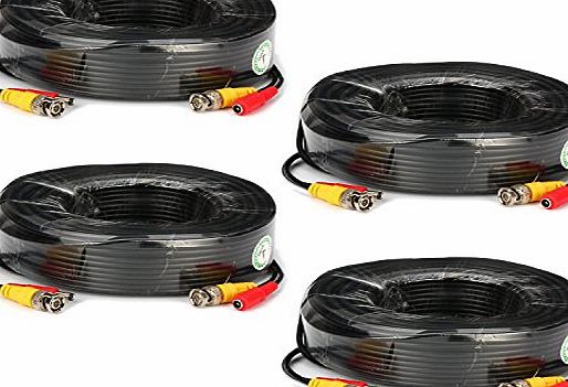 SANNCE 30M 100 Feet Video Power Security Camera Cable for CCTV Surveillance DVR System Installation