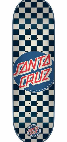 Santa Cruz Check Dot Blue Skateboard Deck - 7.9