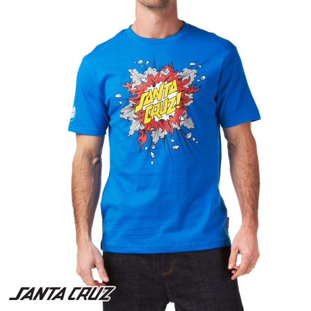Mens Santa Cruz Boom Dot T-Shirt - Royal Blue
